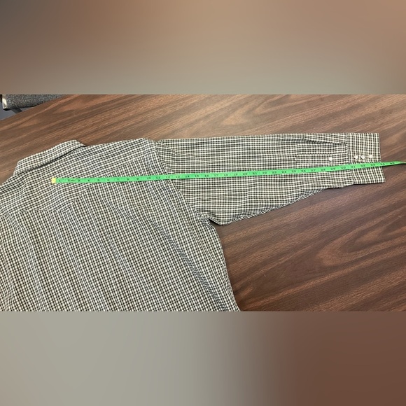 PANHANDLE SLIM Men's Green Western Pearl Snap Rodeo Plaid Shirt, sz 18 x 35 - Picture 7 of 8